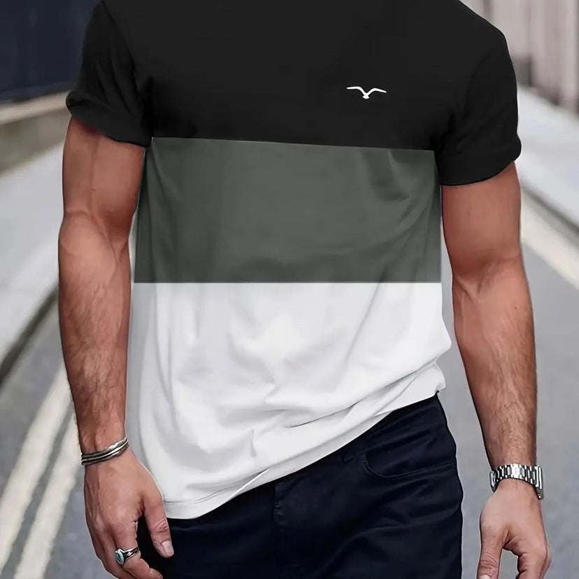 Men's T-shirt 3D Printing Athletic Clothing Simple Short Sleeve